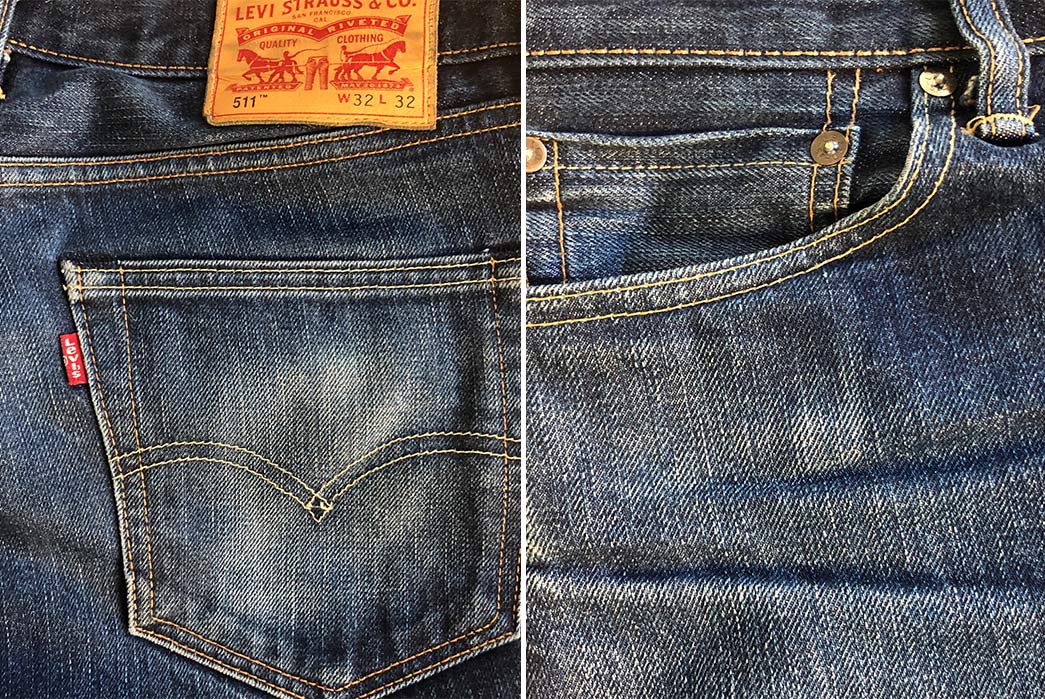 Fade-of-the-Day---Levi's-511-Selvedge-(~4.5-Years,-4-Washes,-2-Soaks)-back-and-front-pockets