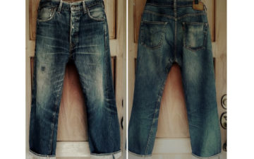 Fade of the Day - Levi's Vintage Clothing 1947 501 (7 Years, 4 Washes, Unknown Soaks) front-and-back