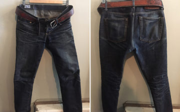 Fade of the Day - Paulrose Products Slim Slub (2 Years, 2 Months, 2 Washes) front-and-back
