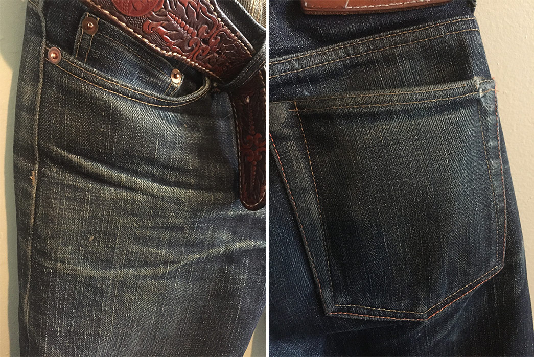 Fade of the Day - Paulrose Products Slim Slub (2 Years, 2 Months, 2 Washes) front-and-back-detailed