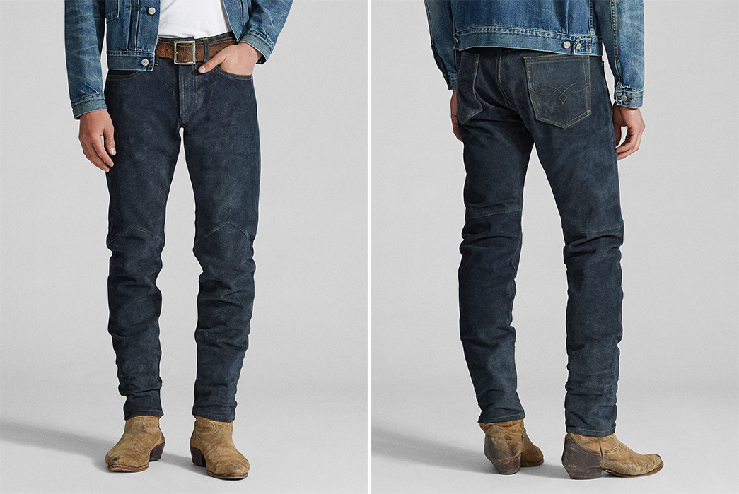 These RRL Jeans are Cut With Indigo-Dyed Suede