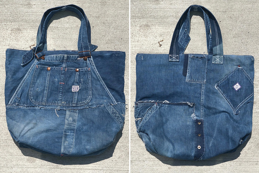 Blue-Collar-Collective-Repurposes-Vintage-1950s-Overalls-into-Totes-blue-4-front-back