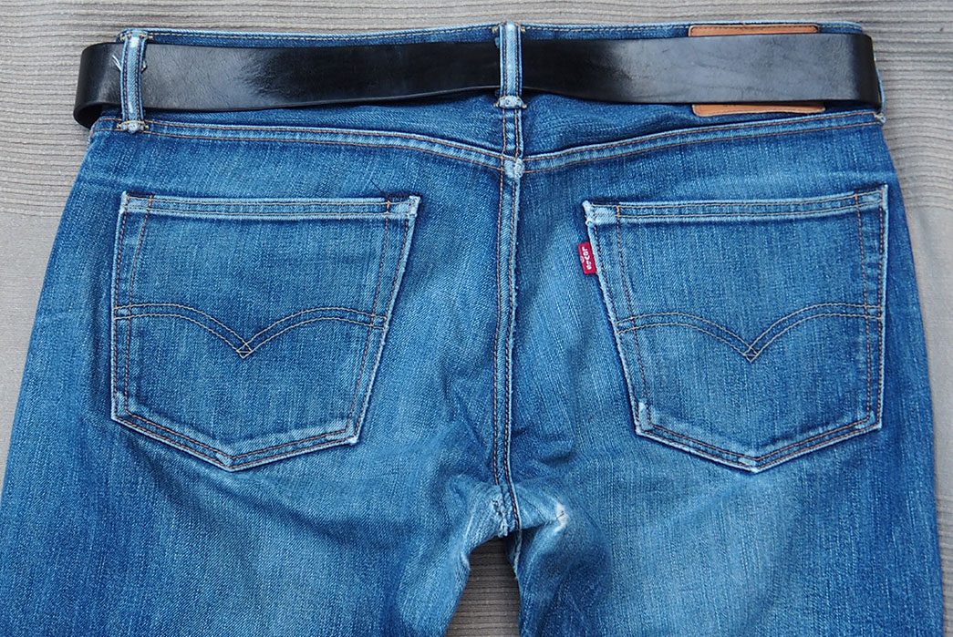 Fade of the Day - Levi's 511 (3.5 Years, Unknown Washes, 1 Soak) back top