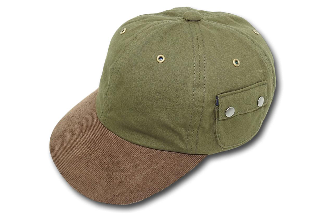 The-Factory-Made-Barbour-Caps-green-front side