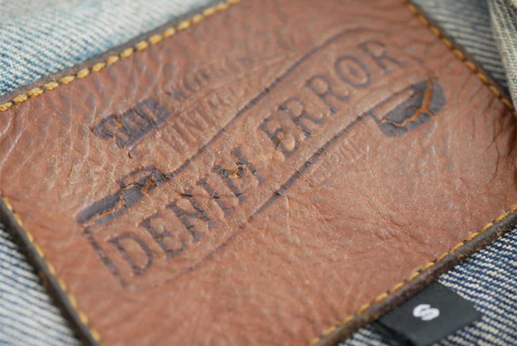 Fade Friday - Denim Error Workwear Jacket Lot 1 (3 years, 1 wash, Unknown Soaks) leather patch