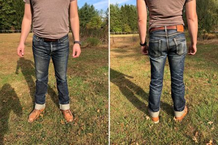 Fade-Friday---Iron-Heart-666-21oz.-Jeans-(1-Year,-1-Wash)-model-front-back