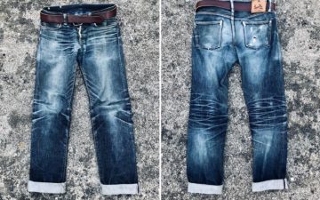 Fade-Friday---Momotaro-Copper-Label-G017-MB-(1-Year,-2-Washes,-1-Soak)-front-back