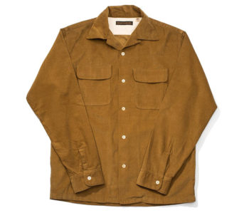 Fullcount-4026-Corduroy-Open-Collar-Shirt-light-brown-front