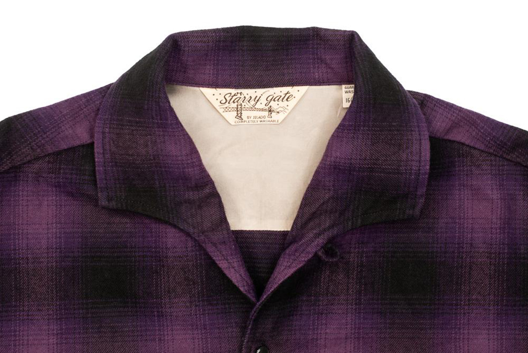 Jelado's Vincent Shirts purple front coller