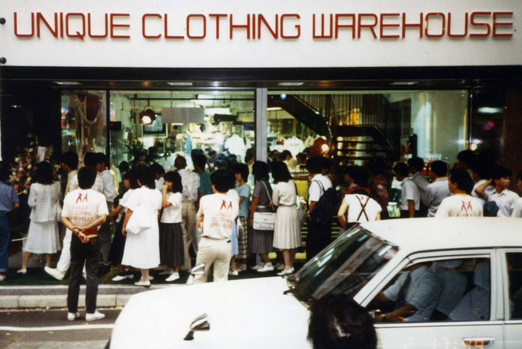 Uniqlo---A-History-of-Simplicity-to-Global-Domination-The-first-Uniqlo-store-in-Hiroshima-in-1984-under-the-name-'Unique-Clothing-Warehouse'-(Image-via-South-China-Morning-Post)