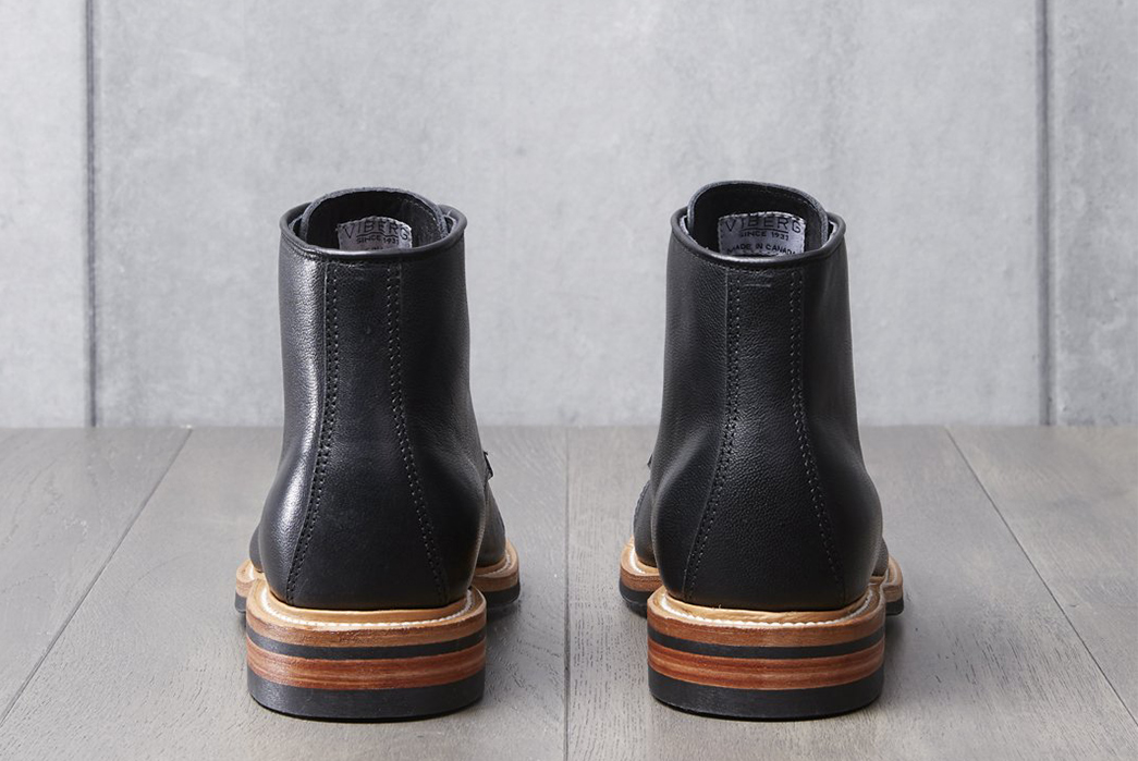 Viberg & Divison Road Join Forces For a Duo of Slick Derby Boots black pair back