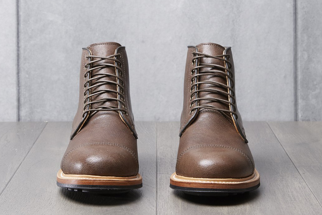 Viberg & Divison Road Join Forces For a Duo of Slick Derby Boots brown pair front