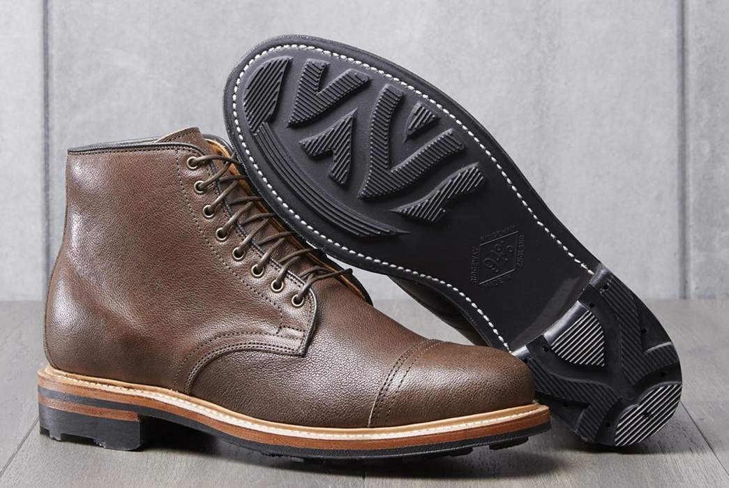 Viberg & Divison Road Join Forces For a Duo of Slick Derby Boots brown pair side and bottom