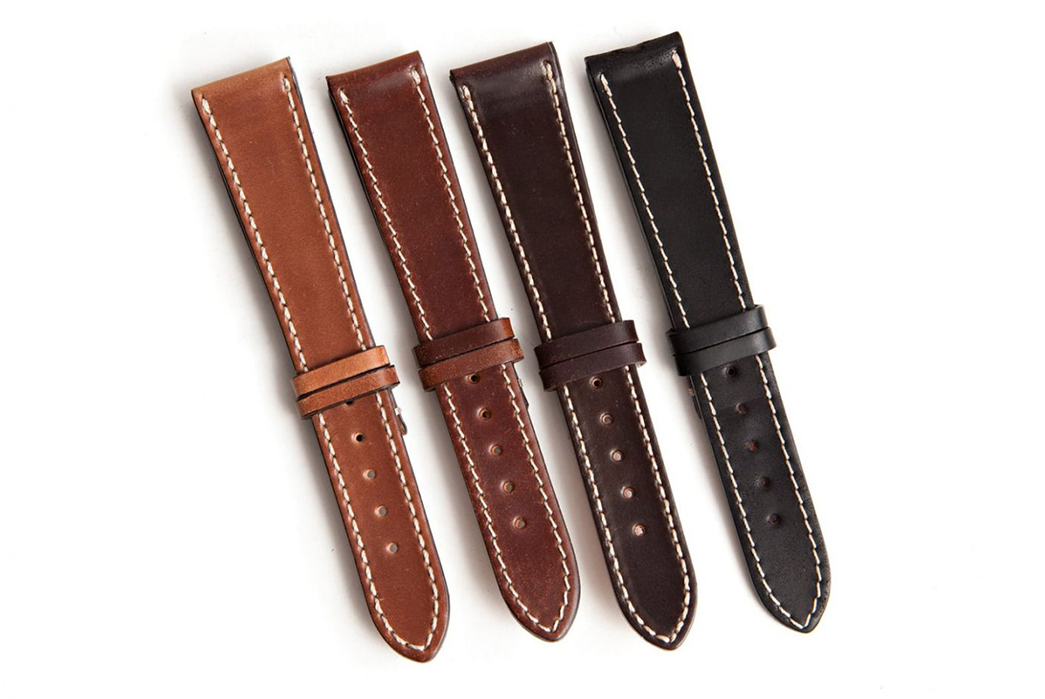 The-Heddels-Extravagant-Holiday-Wish-List-2019-7)-Leffot-Lined-and-Stitched-Shell-Cordovan-Watch-Strap