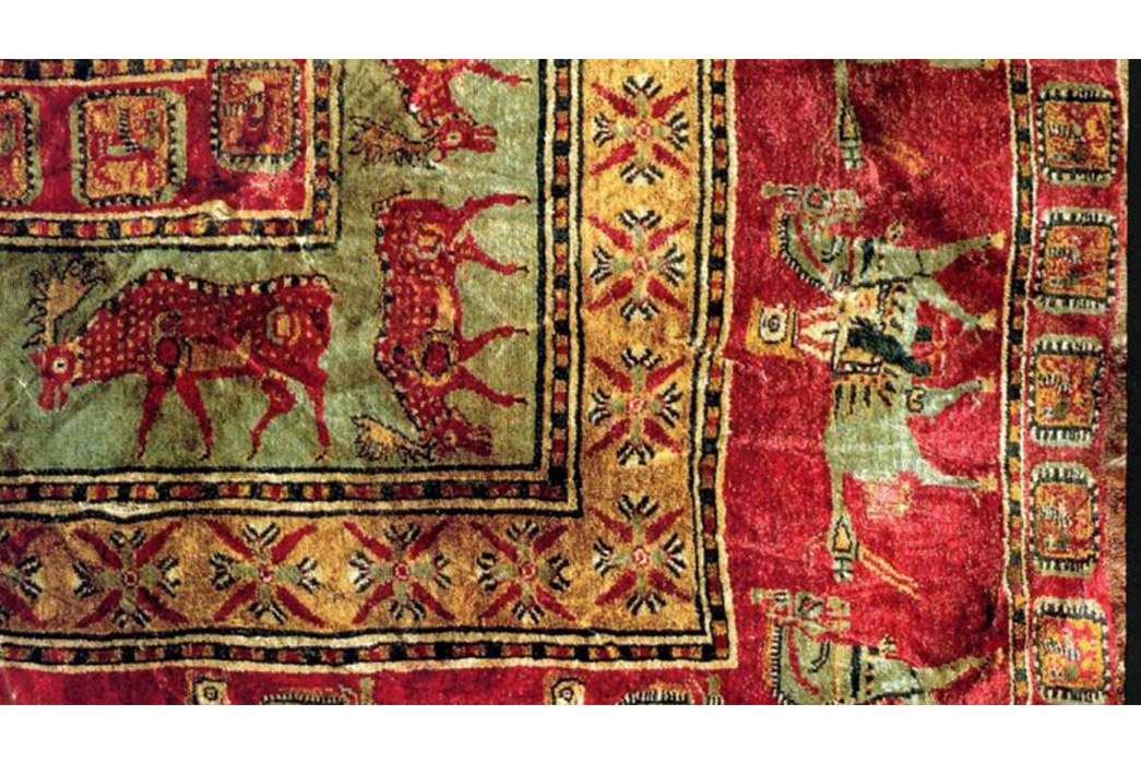 Understanding-Persian-Rugs-Closeup-of-Pazyryk-Carpet,-shown-first-above.-Image-via-Financial-Times.