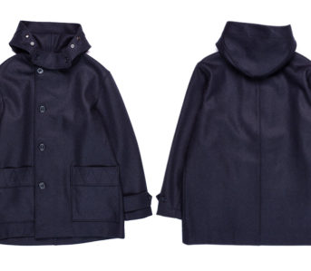Arpenteur's-Kabig-Coat-Conquers-the-Cold-With-Melton-Wool-front-back