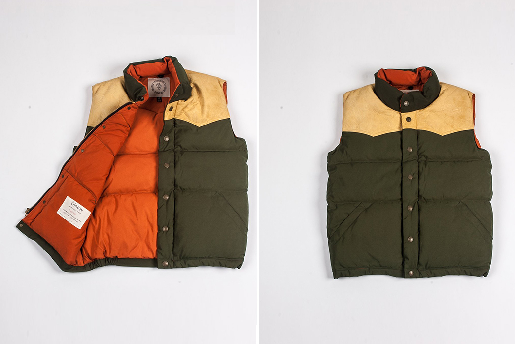 Ginew Elk Down Vest front open-and-front
