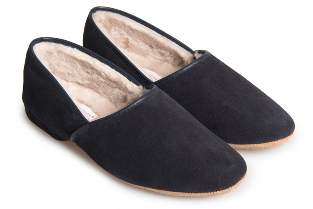Leather-Slippers---Five-Plus-One-Plus-One---Derek-Rose-Shearling-Closed-Black-Slippers-pair