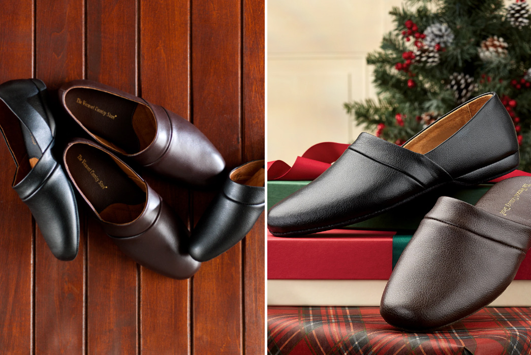 Leather-Slippers---Five-Plus-One 1) The Vermont Leather Store Classic Leather Slippers
