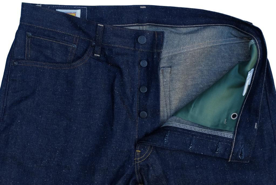Big-John-&-Okayama-Denim-Come-Together-To-Weave-Recycled-Bamboo-into-12-oz.-Selvedge-Denim-front-top-open
