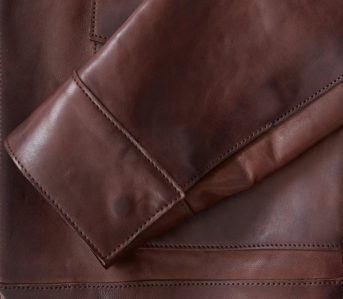 Brown-Leather-Jackets---Five-Plus-One-2)-Cromford-Leather-Fly-Rider-sleeve