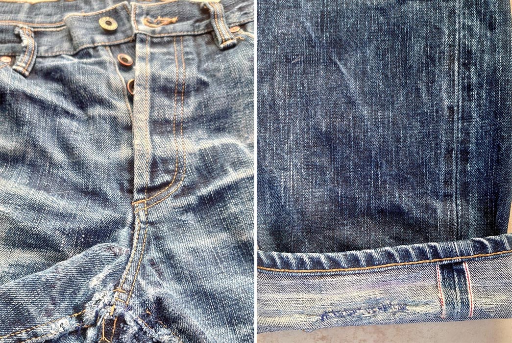 Fade-Friday---3sixteen+-11BSP-(8-Years,-Unknown-Washes-&-Soaks)-front-open-and-leg-selvedge