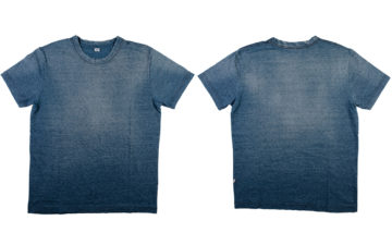 Pure-Blue-Japan's-Yarn-Dyed-Indigo-T-Shirt-Comes-Pre-Sunburned-front-back