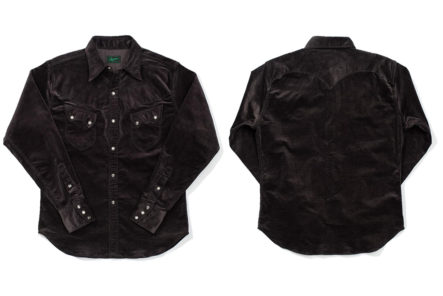 Stevenson-Overall-Co.-Fires-Up-a-Charcoal-Corduroy-Western-Shirt-front-back