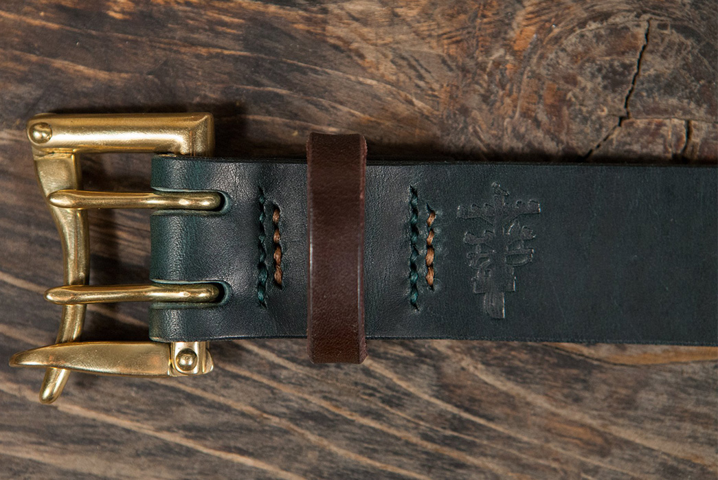 The-Pigeon-Tree-Crafting-Green-&-Brown-Tarnsjo-Double-Prong-Belt-Is-Limited-To-Just-10-Pieces-buckle-2