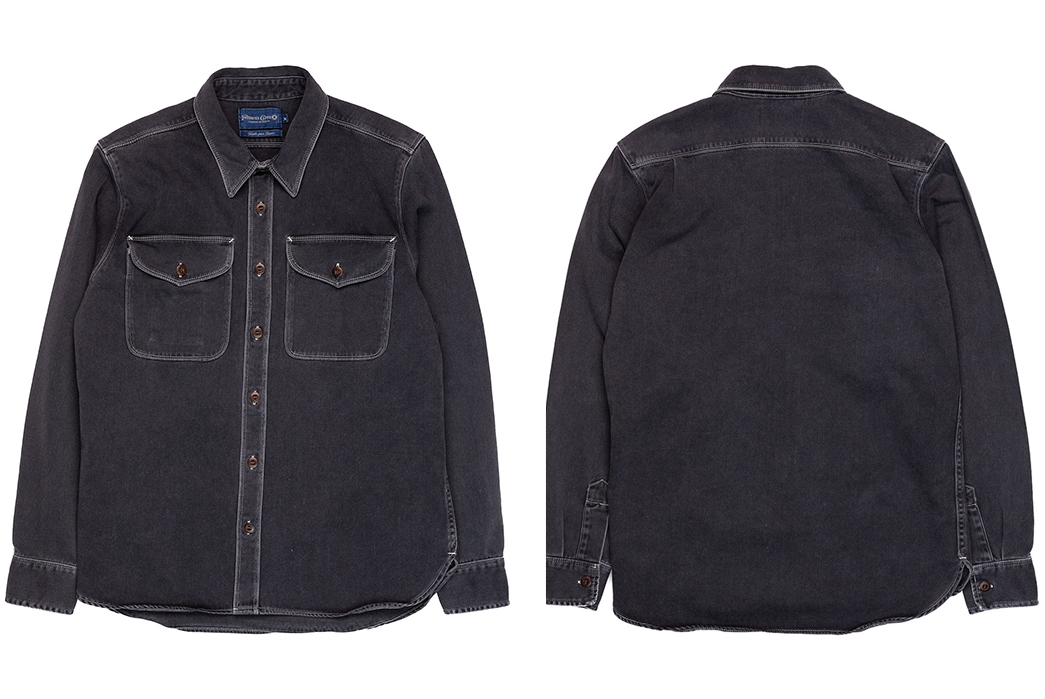 Freenote-Cloth-Utility-Shirt-Charcoal-front-back