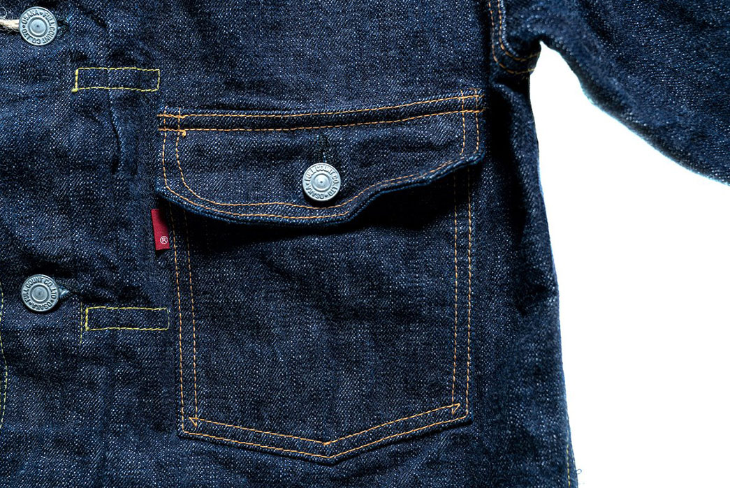 Fullcount Gets Rough With a Heavily Textured Type 1 front-pocket