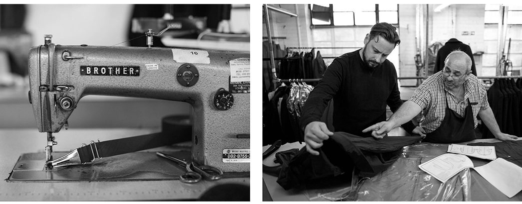 Kestin and his team work meticulously close with their chosen factories to ensure the quality of fabric and garment, producing in the UK whenever possible (Image via Kestin)