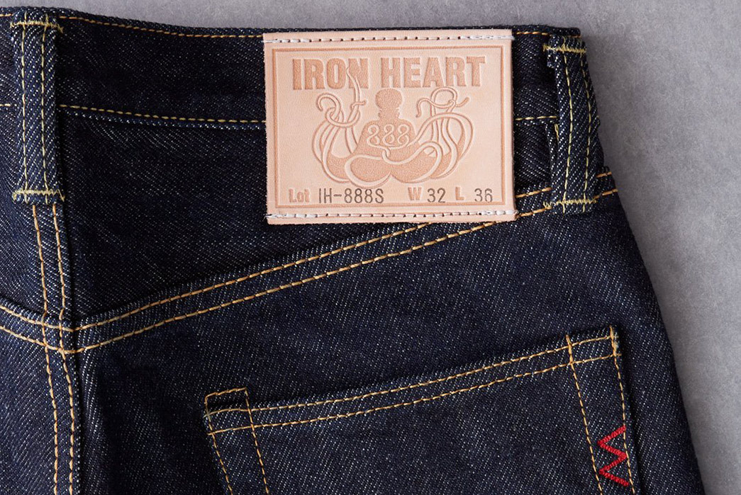 Iron-Heart-Steps-Into-21-oz.-High-Rise-Tapered-Jeans-back-leather-patch