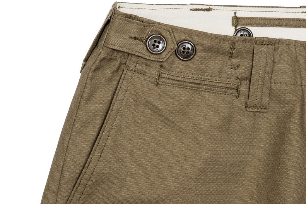 Warehouse-Reproduces-A-Less-Celebrated-Piece-Of-Military-Garb-With-Its-1205-Military-Chinos-buttons-and-pocket-2