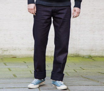 Black-and-Blue-Selvedge-Canvas-Fatigues Benzak-model-front