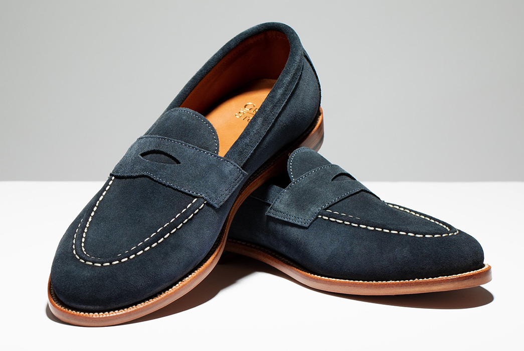 Don't Step on my Grant Stone Blue Suede Loafers