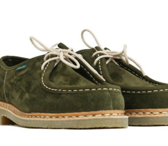 Paraboot-Brings-Its-Michael-Shoe-Down-To-Earth-With-Moss-Green-suede-&-Crep