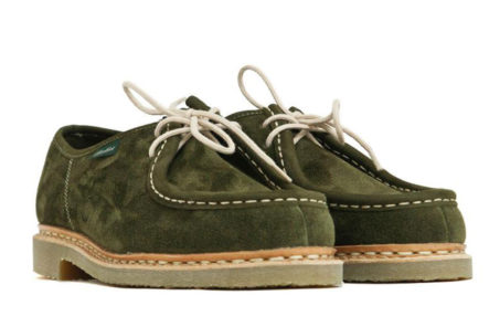 Paraboot-Brings-Its-Michael-Shoe-Down-To-Earth-With-Moss-Green-suede-&-Crep