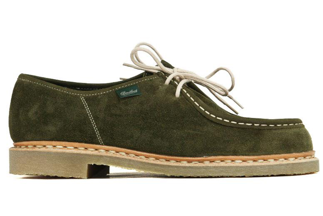 Paraboot-Brings-Its-Michael-Shoe-Down-To-Earth-With-Moss-Green-suede-&-Crep-single-side
