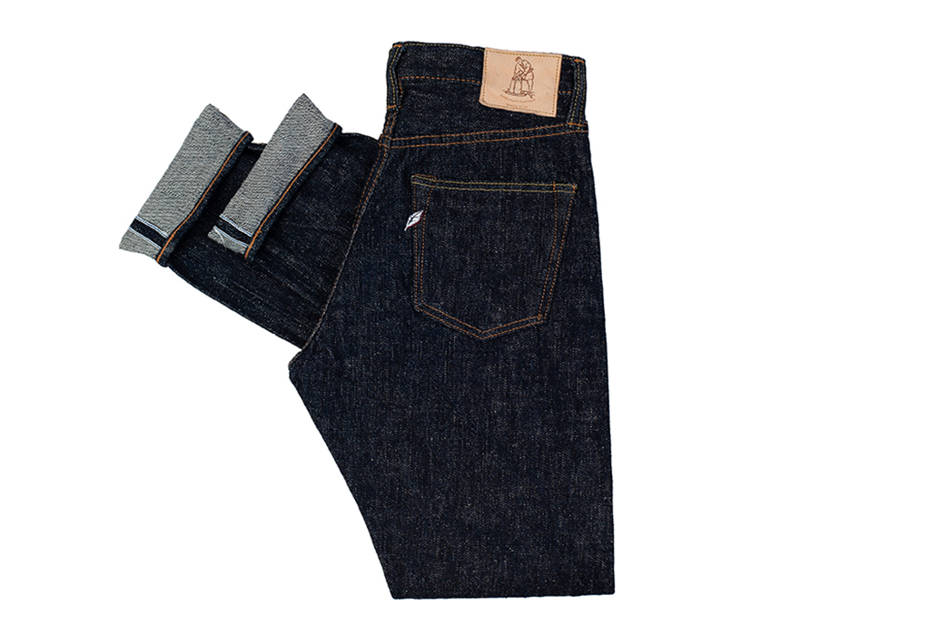 Pure Blue Japan Rinses Its 16.5 oz. SLB-019 Jean Just For Self Edge folded