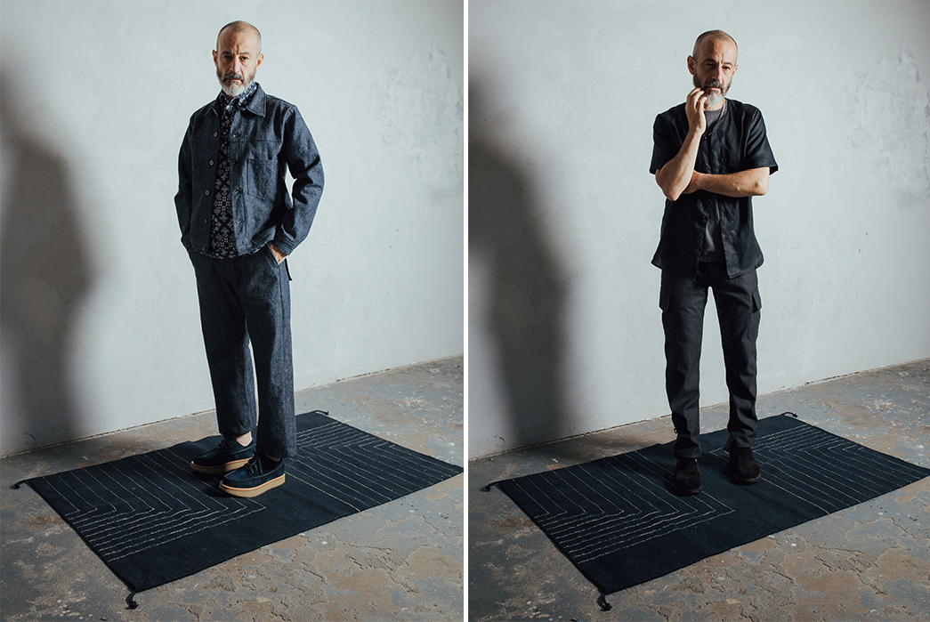 3Sixteen-Wants-to-Keep-You-Cool-In-Their-SS20-Lookbook-male-in-blue-and-black