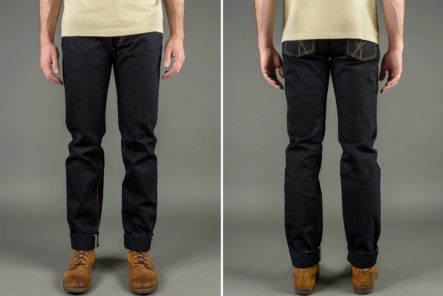 Double-Your-Fade-Potential-The-Strike-Gold's-5004ID-Double-Indigo-Jeans-model-front-back
