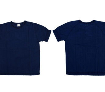 Okayama-Denim-Teams-With-Loop-&-Weft-For-A-Indigo-Dyed-Broad-Stitch-T-Shirt-front-back