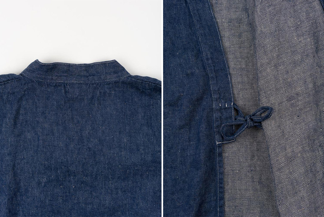 oRslow's-Takumi-Jacket-Ties-Up-Linen-Denim-back-and-string
