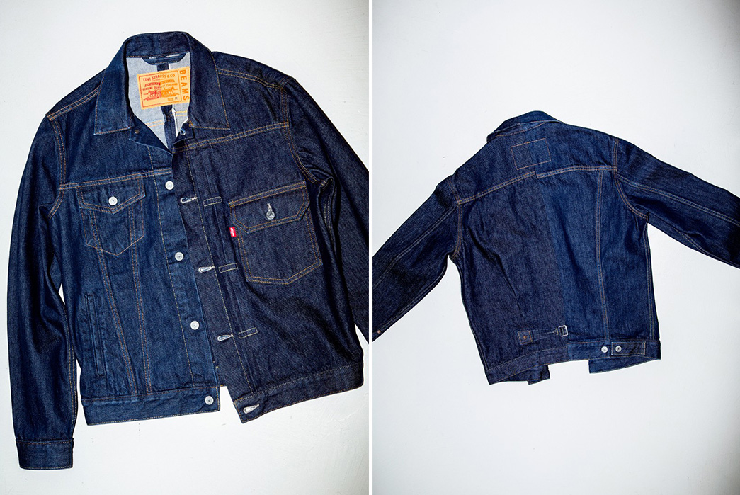 Beams-&-Levi's-Split-Strauss-Classics-Right-Down-The-Middle-jacket-front-back