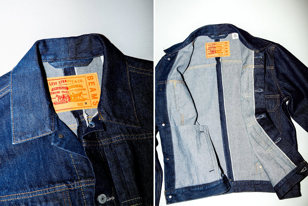 Beams-&-Levi's-Split-Strauss-Classics-Right-Down-The-Middle-jacket-fronts