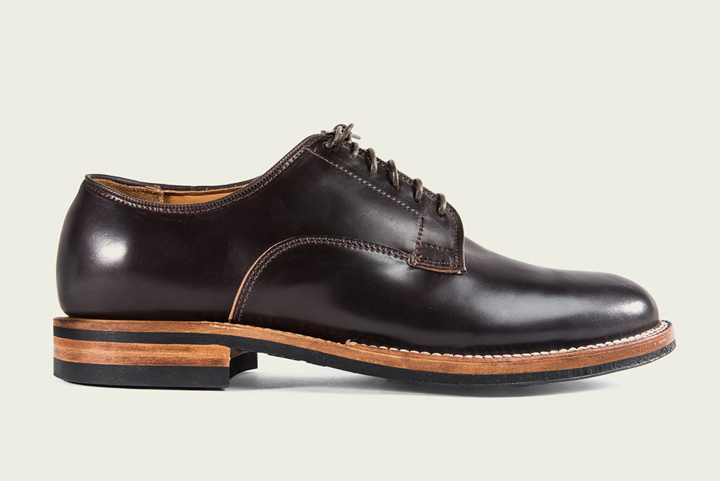 Derby-Shoes---Five-Plus-One-3)-Viberg-Shell-Cordovan-Derby-Shoe