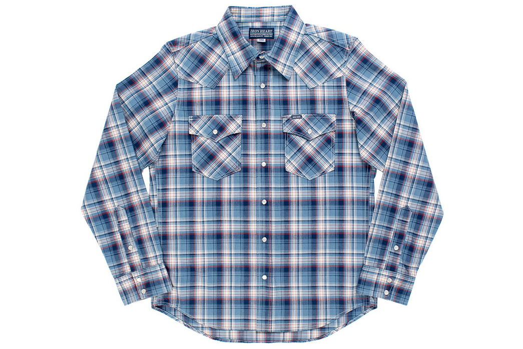 East-Meets-West-With-Iron-Heart's-5.5oz-Selvedge-Madras-Check-Western-Shirt-front