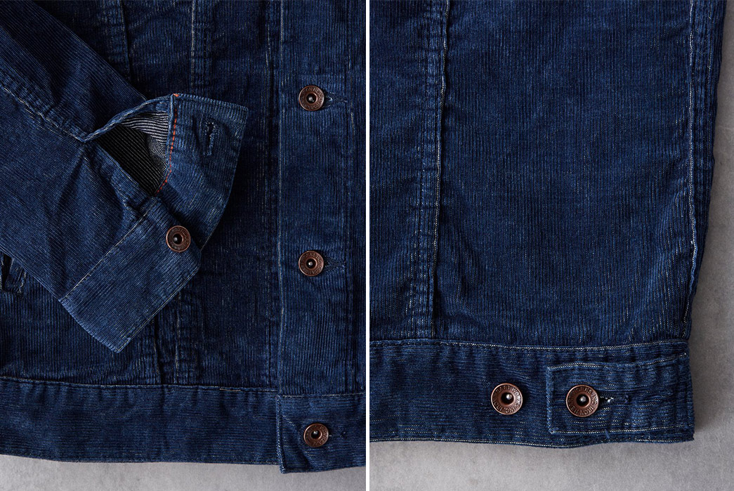 Have-a-Wale-Of-A-Time-In-Iron-Heart's-82-J-Indigo-Corduroy-Modified-Type-III-sleeve-and-back-selvedge