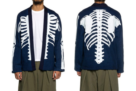 Kapital-Strips-The-Cardigan-To-Its-Bare-Bones-With-Its-Dense-Jersey-Kakashi-Cardigan-model-front-back